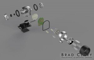 Brad Clary's Alias headlight model (exploded view)