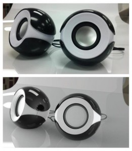 Bryan Hatcher's photograph of existing product and Alias computer speakers model